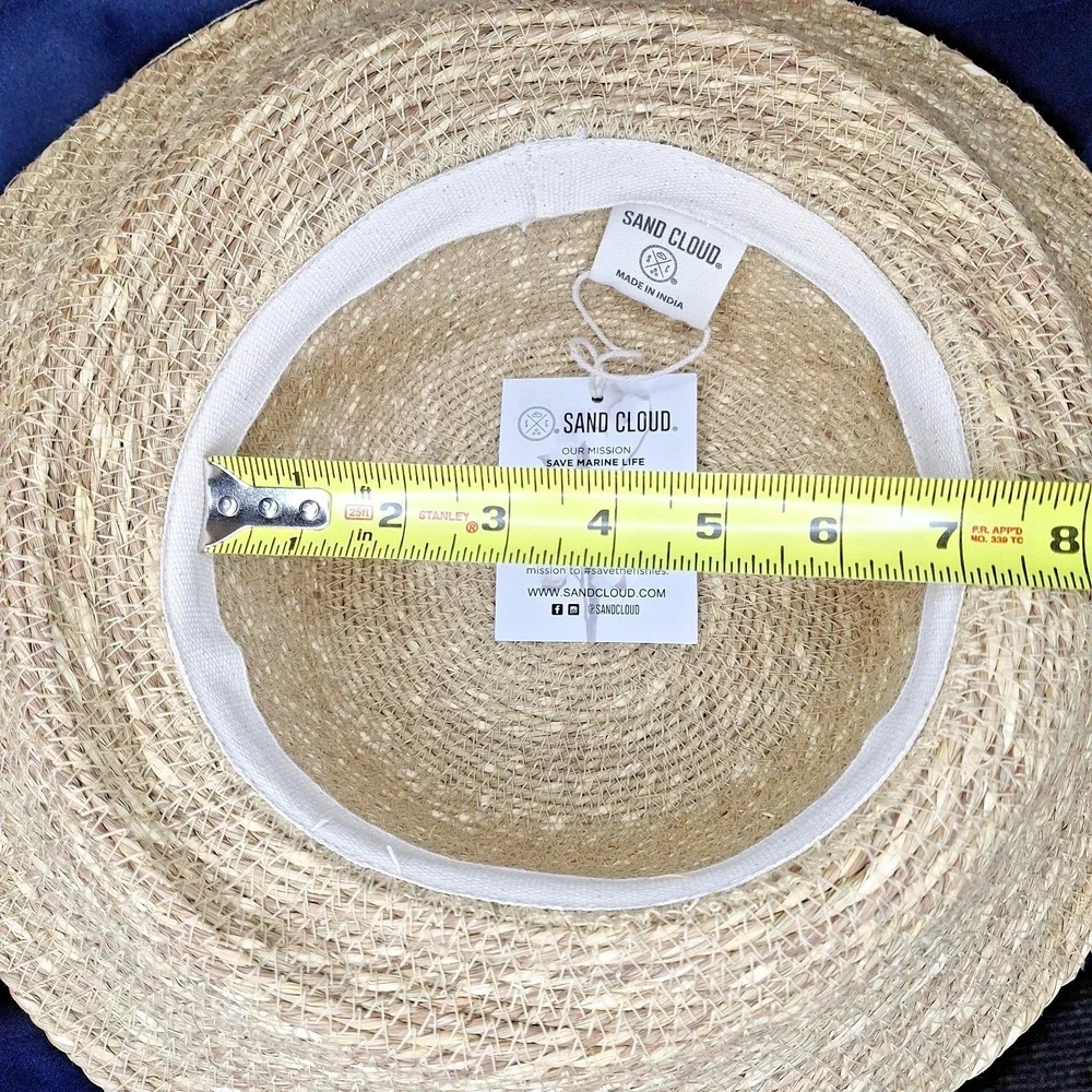 Sand Cloud Hat Straw Woven Summer Beach Rolled Wide Bim Flexible Eco Beach Core